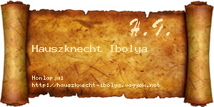 Hauszknecht Ibolya névjegykártya